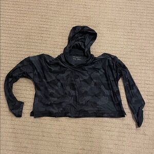 Yogalicious Lux Charcoal Gray Cropped Hoodie